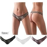 Soft Lace Low Rise Thong, Beige/Black M