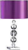 Honsel Leuchten 91401 Tischleuchte chrom/Glas klar/chrom Schirm purple