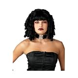 Punk Goth Womens Corkscrew Black Curly Costume Wig