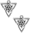 Silver Plated Pewter Celtic Open Triangle Pendant Charm 21mm (1)