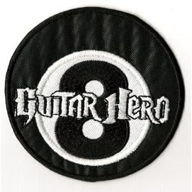 Nintendo Wii Guitar Hero Xbox Patch - Black 8-ball Logo Iron On