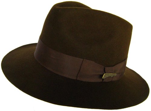  Indiana Jones Wool Felt Fedora Officially Licenced Crystal Skull Temples of Doom Safari Hat
