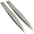 2 Anti-Magnetic Straight Tweezers Jewelers Tools #AA