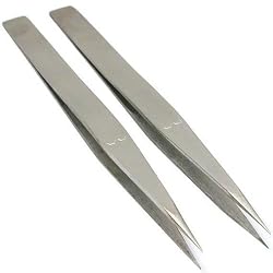 2 Anti-Magnetic Straight Tweezers Jewelers Tools #AA