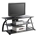 Easy Assembly Glass TV Stand - Black