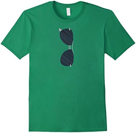 Men's Popular Aviator Style Sunglasses Print Simple Design T-Shirt Large Kelly Green