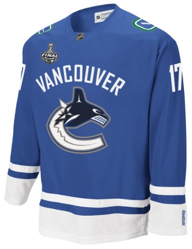 NHL Men's Vancouver Canucks Ryan Kesler Stanley Cup Jersey (Blue, Small)