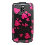 Hard Snap-on Shield With BLACK FALLING HEARTS Design Faceplate Cover Sleeve ....