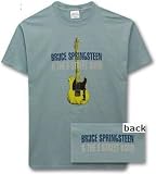 Bruce Springsteen blue T-shirt Telecaster Guitar tee