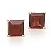 14K EARRINGS W/ 6MM SQUARE GARNET (POST)