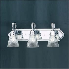 Trumpet Arm Vanity Light in Polished Chrome by Thomas Lighting