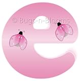 “e” Pink Ladybug Alphabet Letter Name Wall Sticker – baby nursery girls room decor baby nursery girls room decor decoration decorations mural stickers bedroom