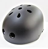 軽量 シンプル スポーツ ヘルメット　子供 や 大人 まで 選べる　サイズ カラー 自転車　スケートボード　キックボード ローラー スケート　ウォーター スポーツ (マットブラック, L)