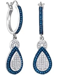10KT White Gold 0.51 CTW-Diamond Fashion Earrings