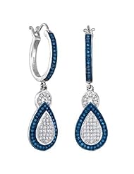 0.51CTW BLUE DIAMOND FASHION EARRINGS