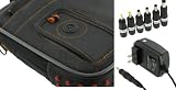rooCASE 2n1 Netbook Carrying Bag with Wall Charger for Dell Inspiron iM1012-687OBK Mini 1012 10.1-Inch Netbook Obsidian Black (Versasport Series - Black)