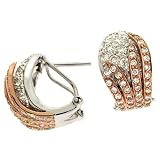 14k Two-Tone Pink Diamond 2.73 Ct Diamond Earrings