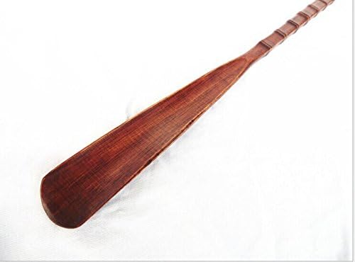 21.6" Wooden Shoe Horn Long Handle Natural Bamboo Shoes Lifter Tool Brown Color