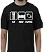 DOLPHINS FANATIC EAT SLEEP FOOTBALL HARDCORE FAN ATTITUDE TEE SHIRT