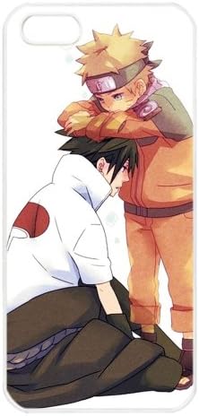 Naruto Manga Anime Comic Uzumaki Naruto Uchiha Sasuke Apple iPhone 5 TPU Soft Black or White case (White)