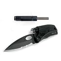 Tool Logic SLPB2 SL Pro 2 Tactical Multifunction Folding Knife with Flashlight Plus Magnesium Fire Starter and Signal Whistle, Black