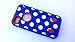E803CP, Polka Dot Combo Hard Soft High Impact Case for iPhone 5 Purple