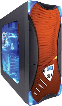 CybertronPC X-Plorer V2 Q6600, Black/Red, Intel Core 2 Quad Q6600 Quad Core Processor (2.4GHz), 4GB, 250GB SATA2 Hard Drive, 20X DVD RW Dual Layer Burner Drive, GMA 3100 Video Graphics and (1) PCI-E X16 Slot, 600 Watt Power Supply, No O/S, 1 Year Parts & Labor Warranty