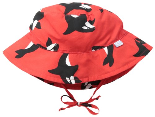 i play. Baby Bucket Sun Protection Hat, Red Killer Whale, 0-6 Months
