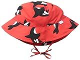 i play. Baby-Boys Infant Modern Bucket Sun Protection Hat, Red Killer Whale, Toddler/2-4 Years