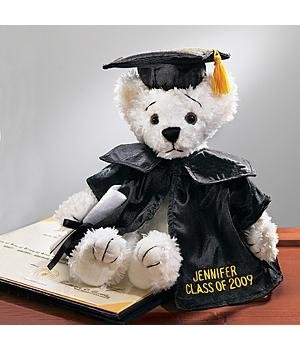 Personalized White Graduation Bear