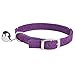 BINGPET Adjustable Cat Collar Soft Velvet Safe Collars Bling Diamante with Bells, Purple
