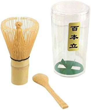 Bamboo Chasen Green Tea Whisk and Small Scoop for Preparing Matcha S-3703