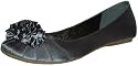 Buffalo Girl Ballerina Satin flach silver