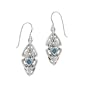 Sterling Silver Turquoise Inlay Celtic Knot Drop Earrings
