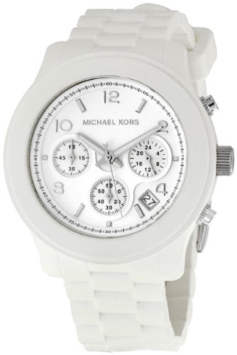 Michael Kors White Silicone Chronograph Ladies Watch MK5292