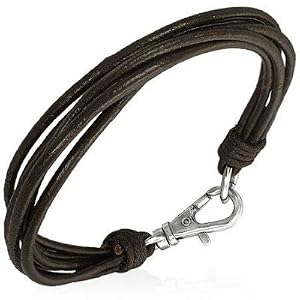 Urban Male - Bracelet marron foncé pour homme, composé de fils en cuir
