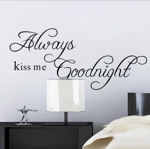 Large Romantic Stylish Always Kiss Me Wall Stickers Home Room Decors Mural Art Decals Decorative