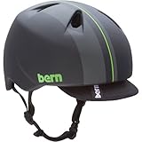 Bern(バーン) NINO(Visor付) Matte Green Racing Stripe S-M:51.5-54.5 Bern(バーン) NINO(Visor付) Matte Green Racing Stripe S-M:51.5-54.5