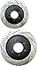Prime Choice Auto Parts PR64155LR Performance Drilled and Slotted Brake Rotor Pair for Front
