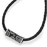 Sterling Silver Pendant on Black Cord