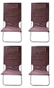 4 New Brown Portable Folding Beach Chairs-Free Shipping