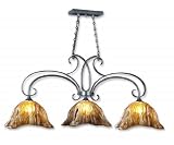 Uttermost 21009 Vetraio 3-Light Kitchen Island, Oil Rubbed Bronze Finish