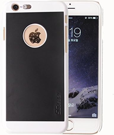 iPhone 6+ case,[Black] Premium Brushed Aluminium Metal Apple Logo Lighting up Case when Messaging,Incoming calls,Alarm For Apple iPhone 6 Plus (5.5") (Black)