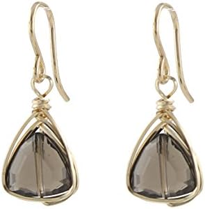 Smoky Quartz Trilion Earrings