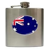 Australian Flag Hip Flask (6 oz)