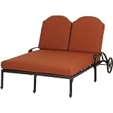 Caluco Florence Patio Double Chaise Lounge - Desert Bronze