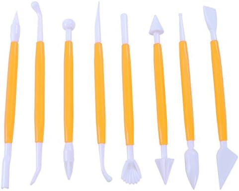 Antonso 8 Piece Cake Fondant Decorating Cutter Flower Modelling Craft Sugarcraft Embossing Sculpting Tools Set