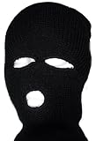 PLAIN BLACK BALACLAVA 3 HOLE SAS HAT PAINTBALL SKI