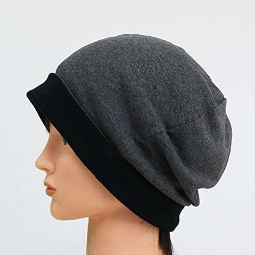 抗がん剤／冬用医療用帽子　オーガニック　ガーゼ　リバーシブルロングキャップ