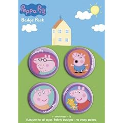 Peppa Wutz - 4 X 38mm Buttons Mit Sicherheitsverschluss Button Pack (15 x 10cm)